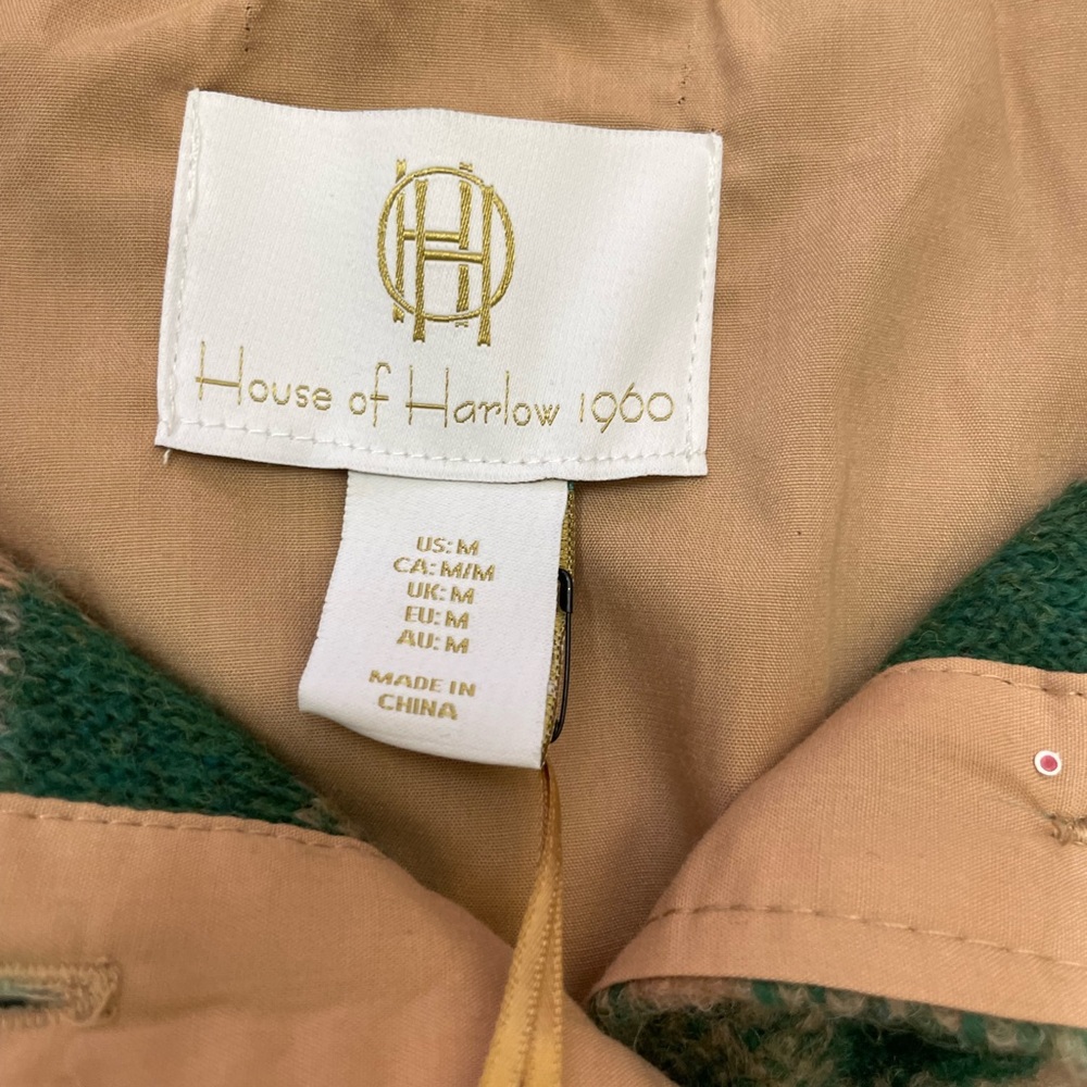 NWT House of Harlow 1960 Cropped Plaid Jacket Size M - Picture 6 of 11